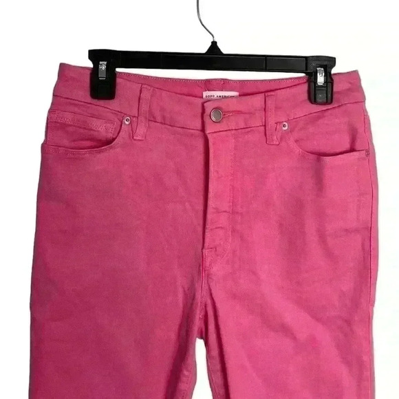 Good American Good Leg Coated Jeans in SORORITY PINK Size 10/30 - Picture 3 of 11